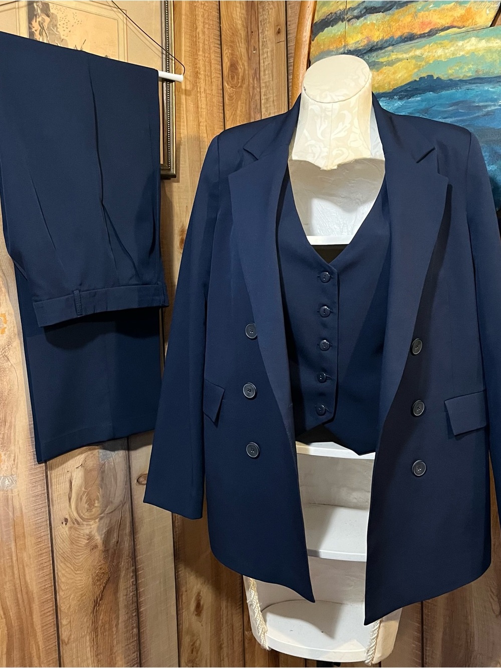 💋 3 pc Women's Navy Suit